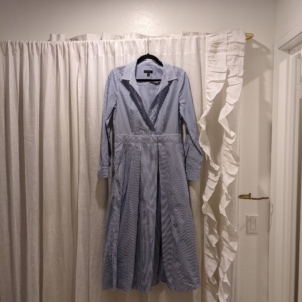 Jcrew striped jumpsuit